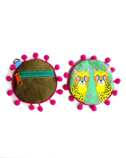 Funky Animal Pouch with Pompoms