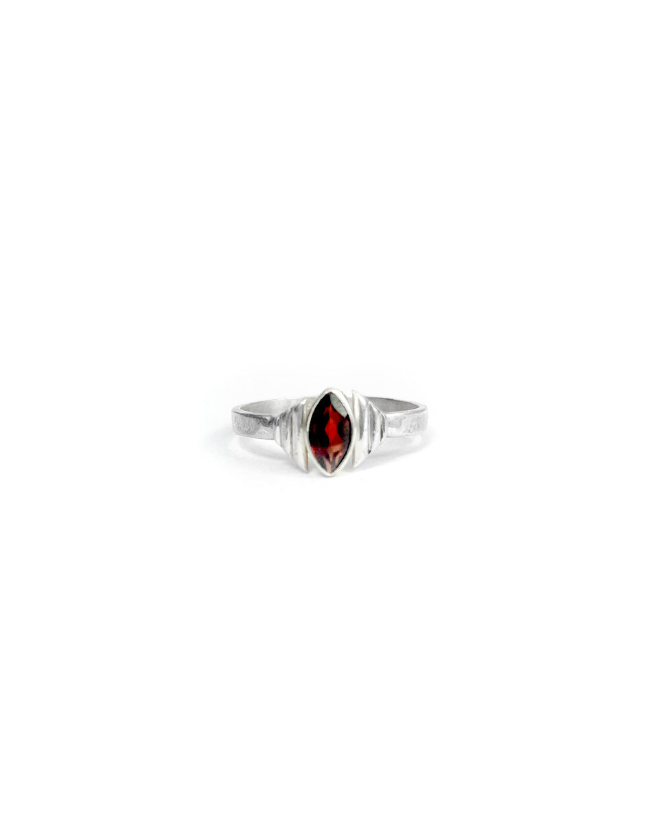 Garnet Ring with Marquise Stone