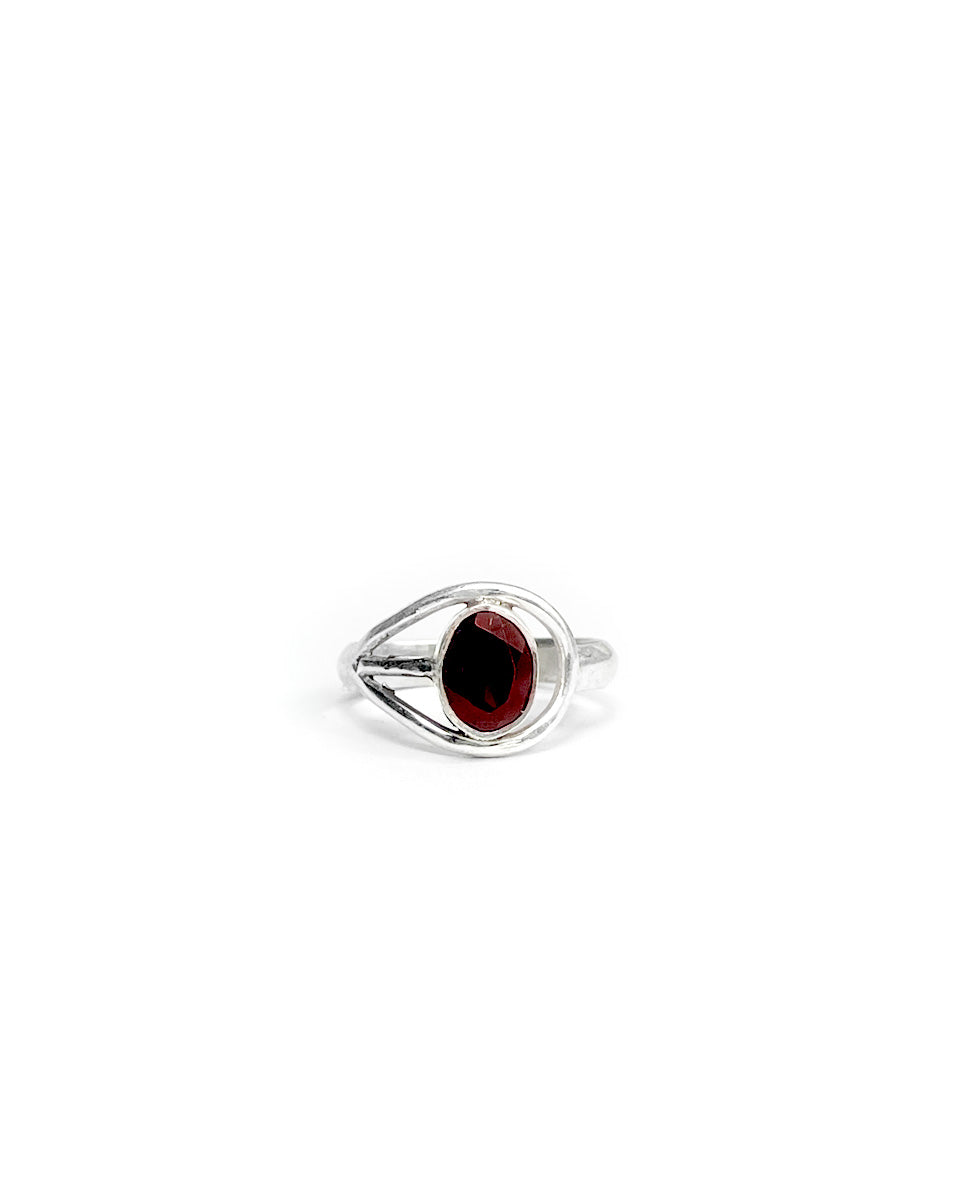 Garnet Ring with Open Setting