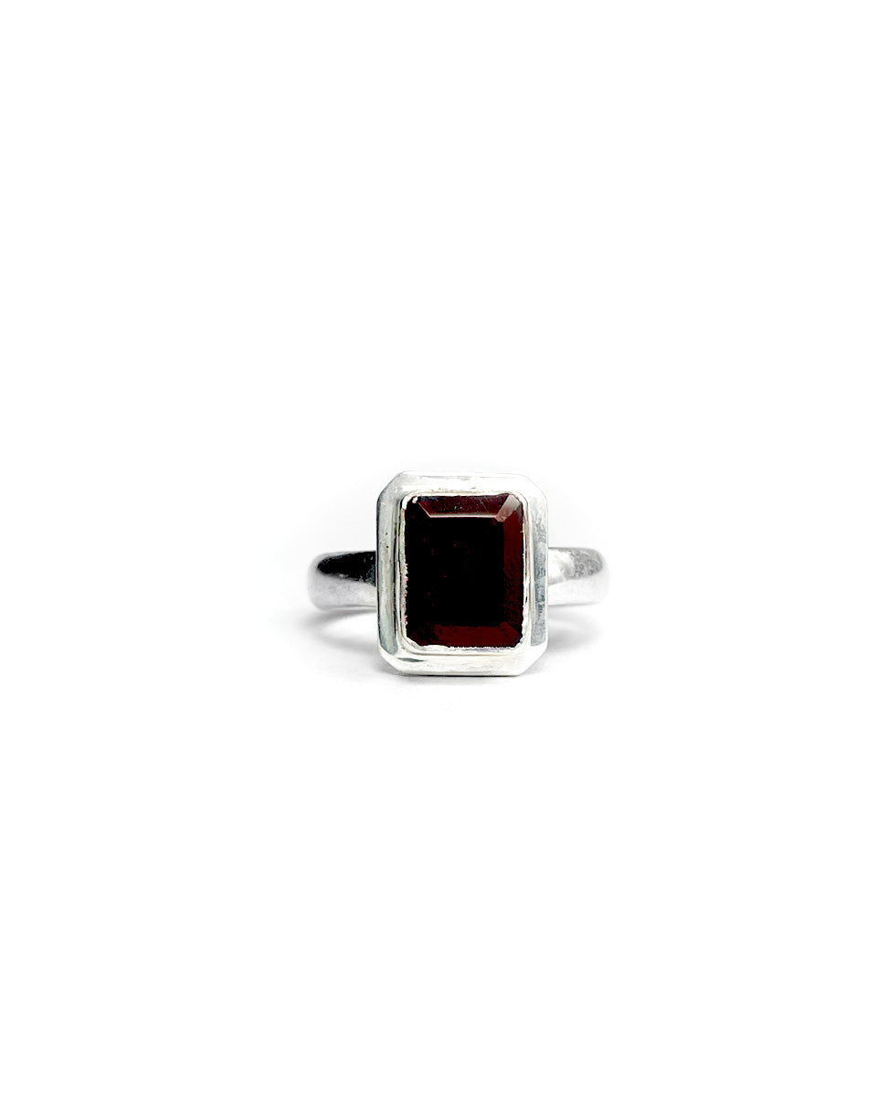 Square Garnet Ring