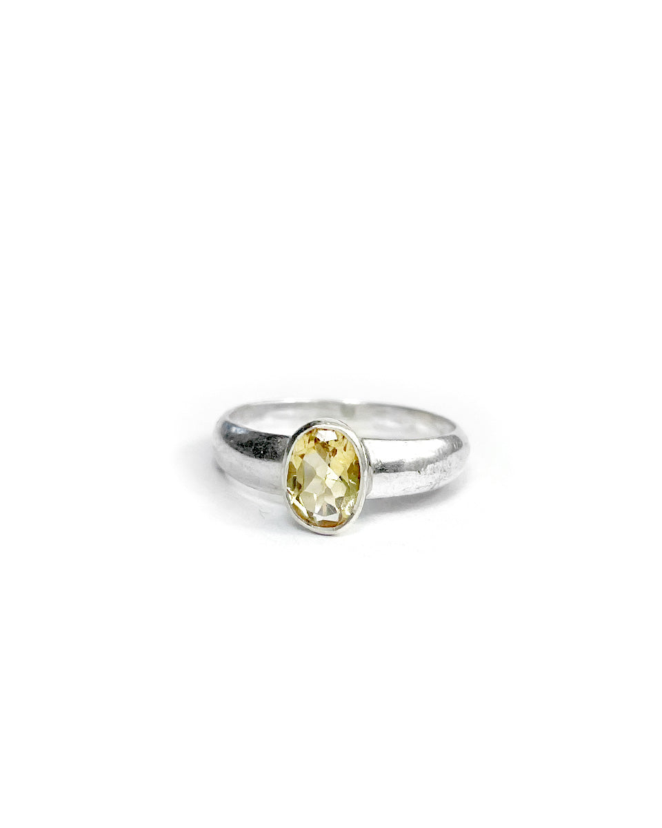 Simple Ring with Oval Stone