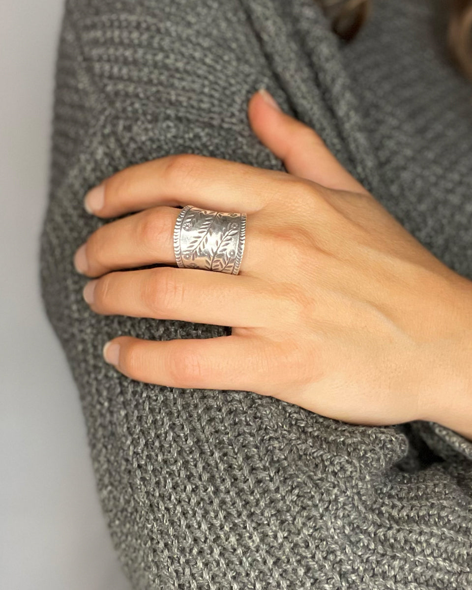 Tribal Floral Ring