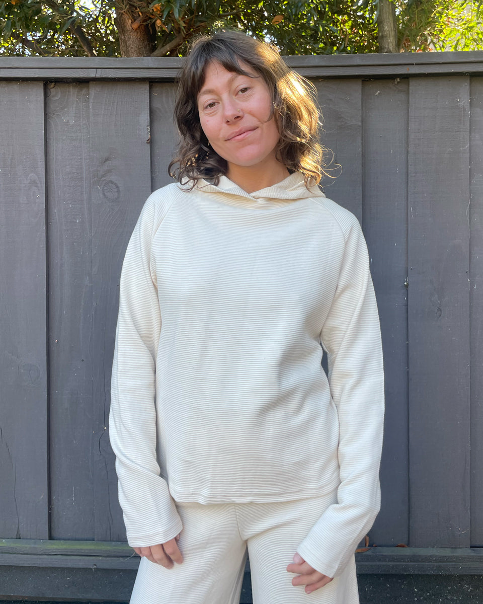 Organic Ribbed Hoodie