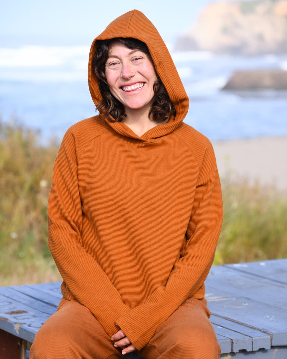 Organic Ribbed Hoodie