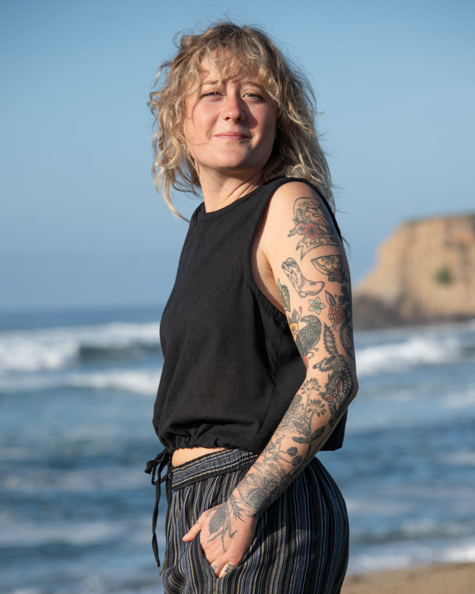 Drawstring Kurta Top