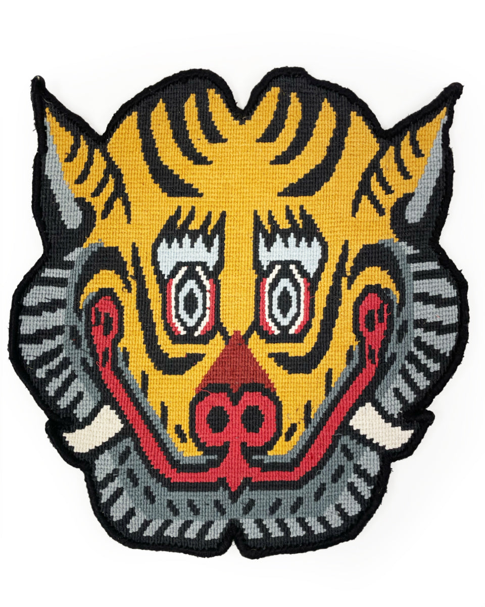 Medium Gold Tiger Face Rug