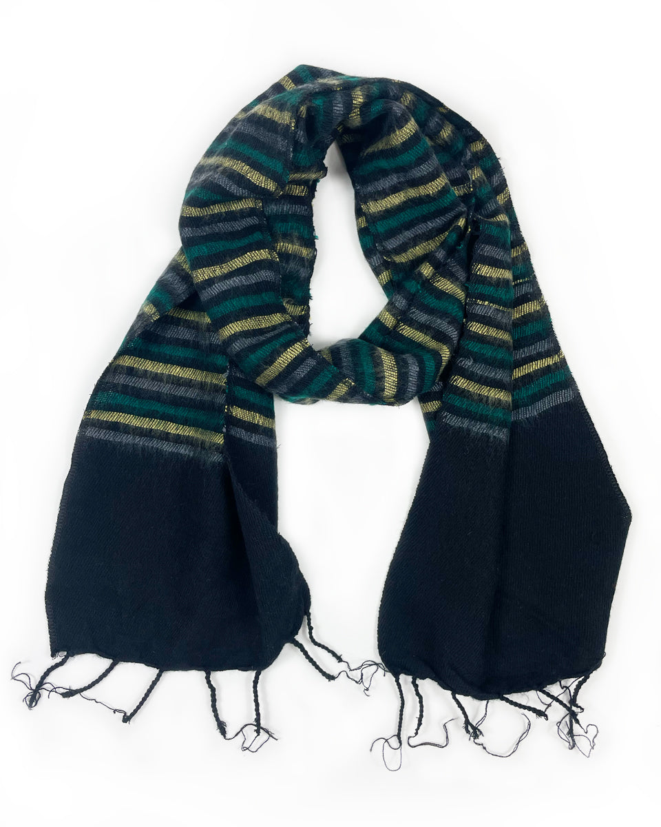 Multi Striped Brushed Woven Scarf