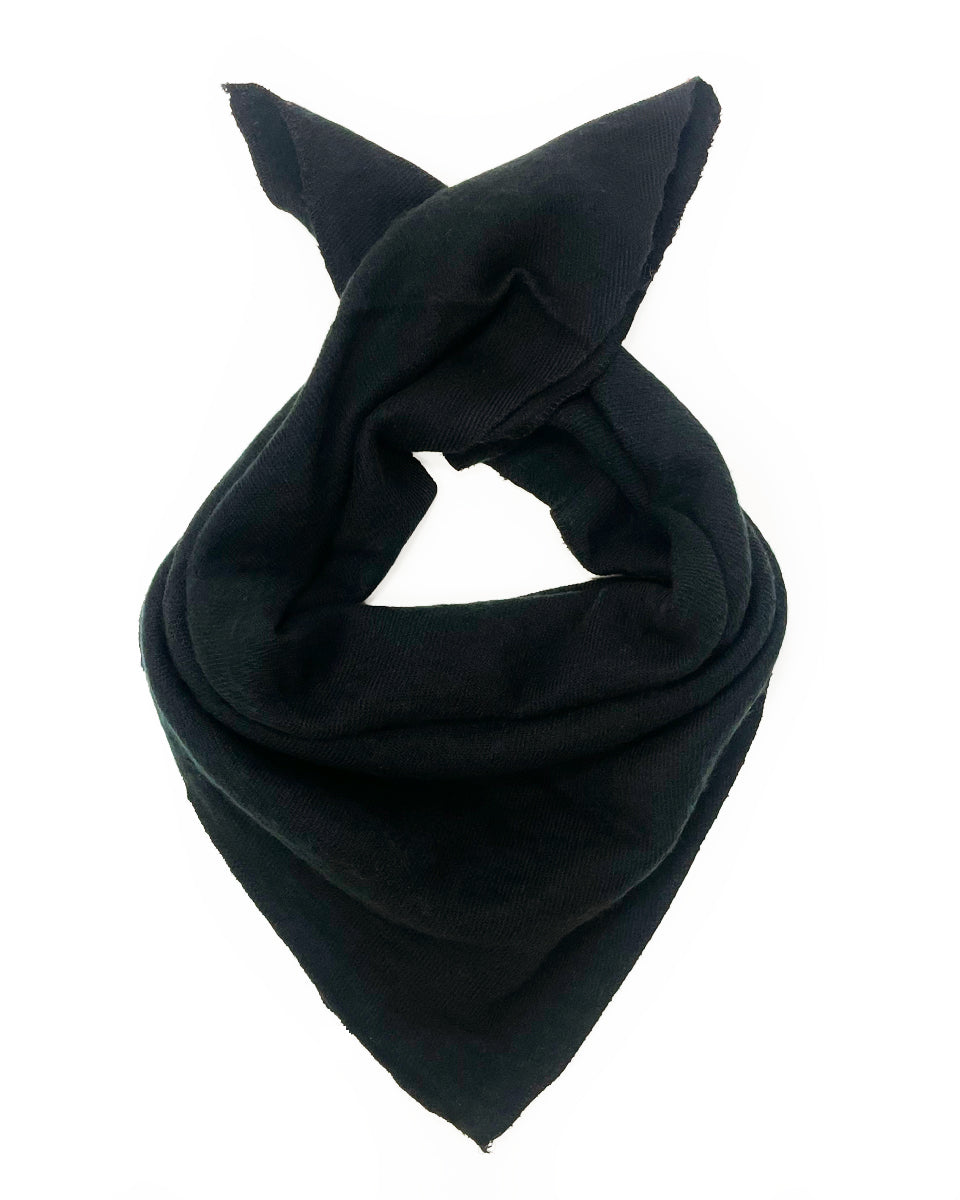 Brushed Woven Bandana in Black