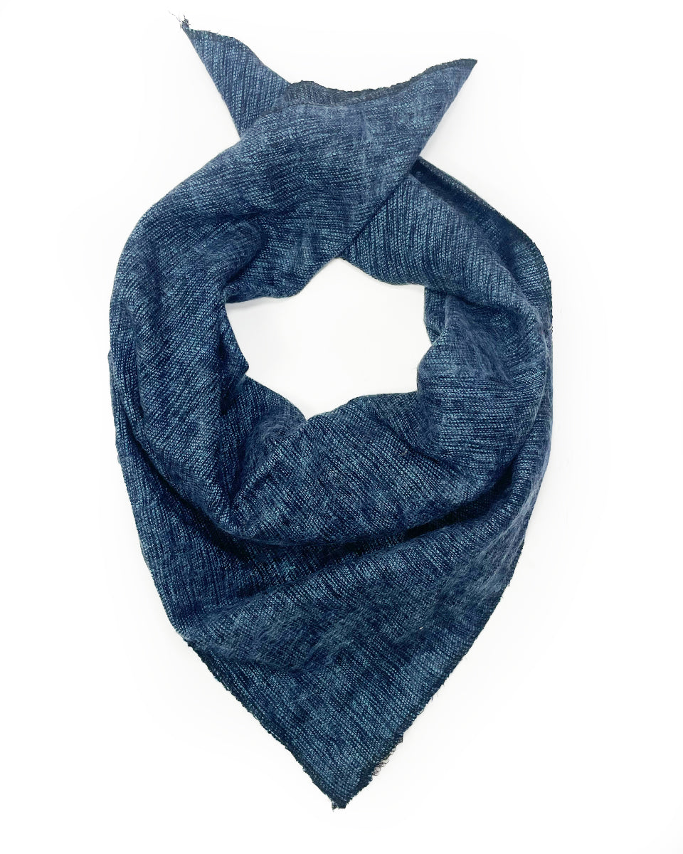Brushed Woven Bandana in Denim