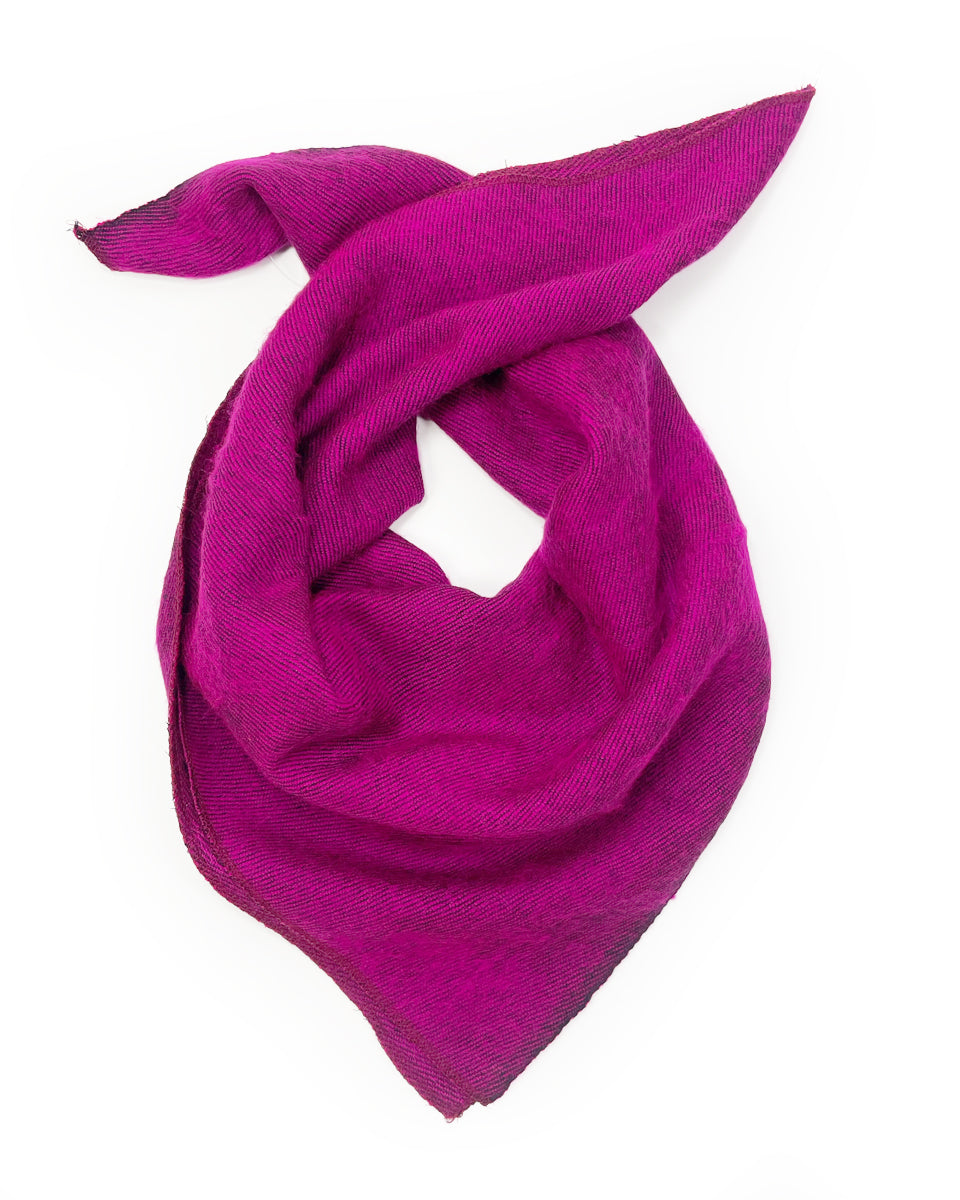 Brushed Woven Bandana in Hot Pink