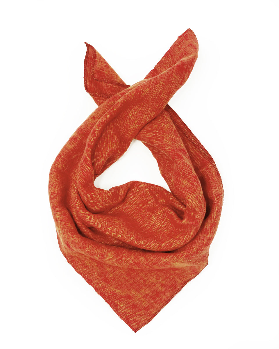 Brushed Woven Bandana in Orange