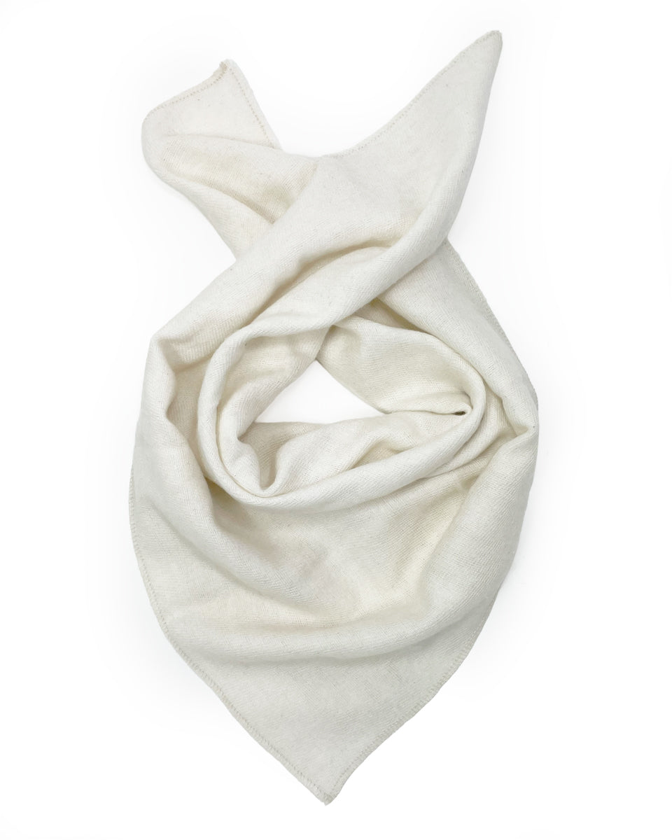 Brushed Woven Bandana in White