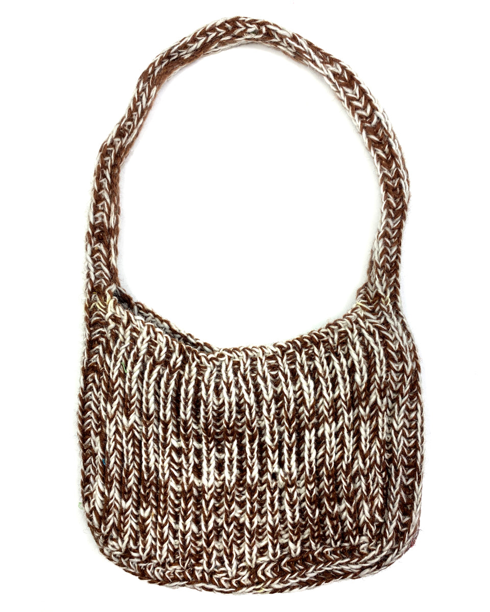Two-Tone Wool Handbag