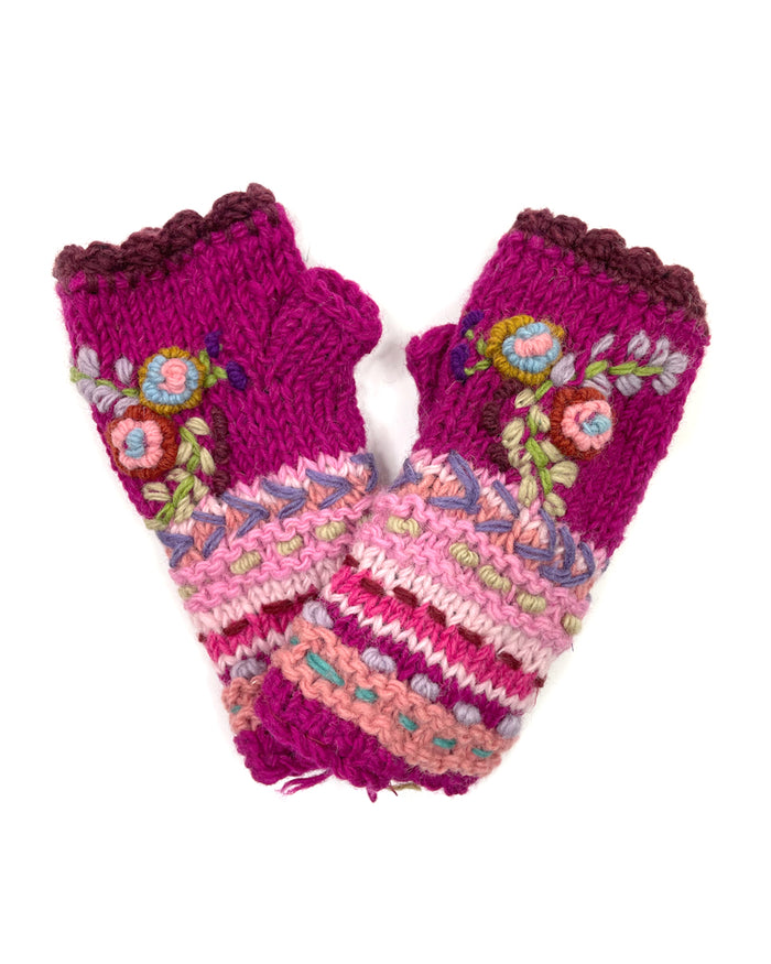 Check Fingerless Glove - Blossom main image 1