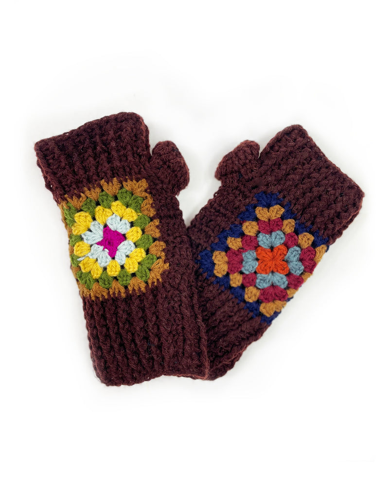 Granny Square Fingerless Gloves