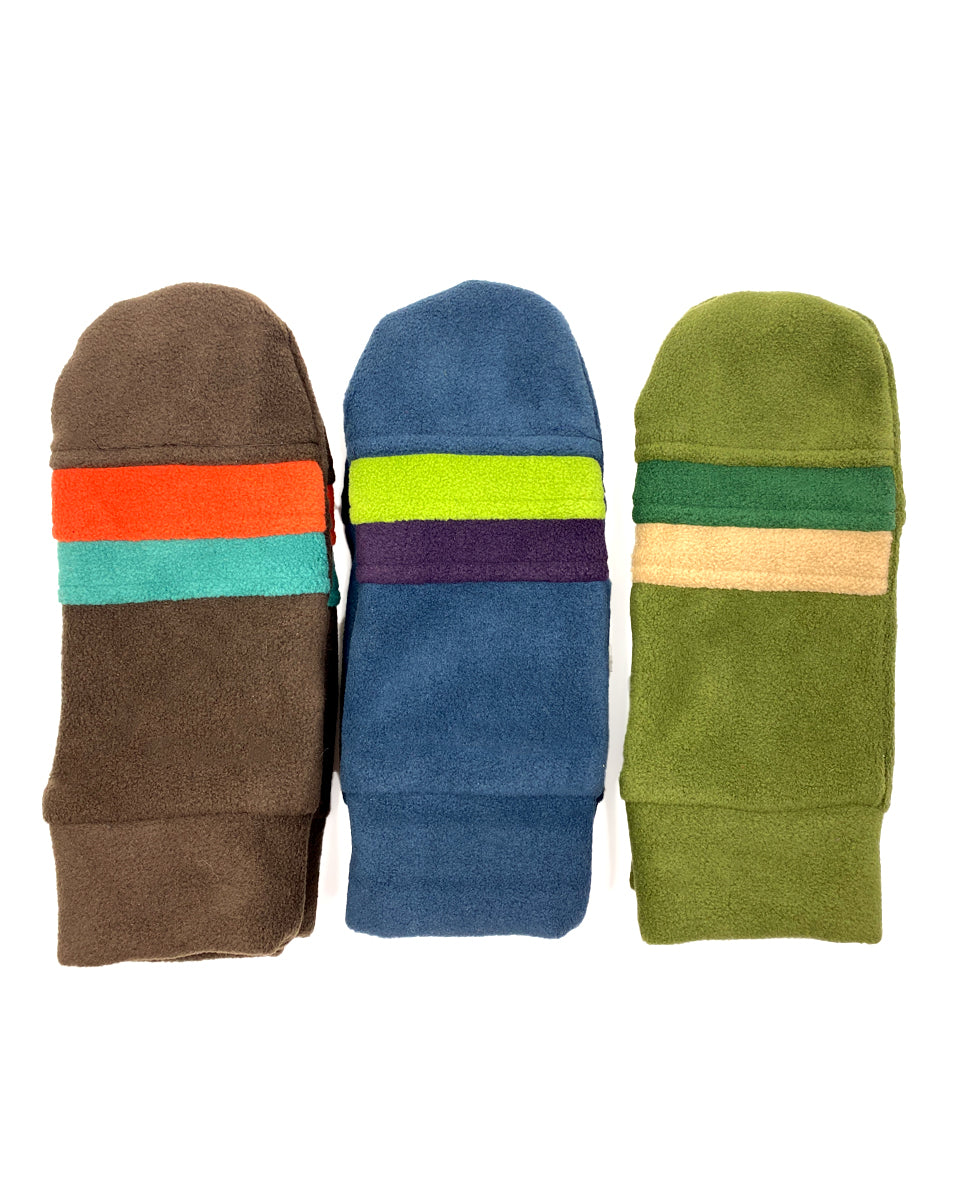 Striped Fleece Mittens