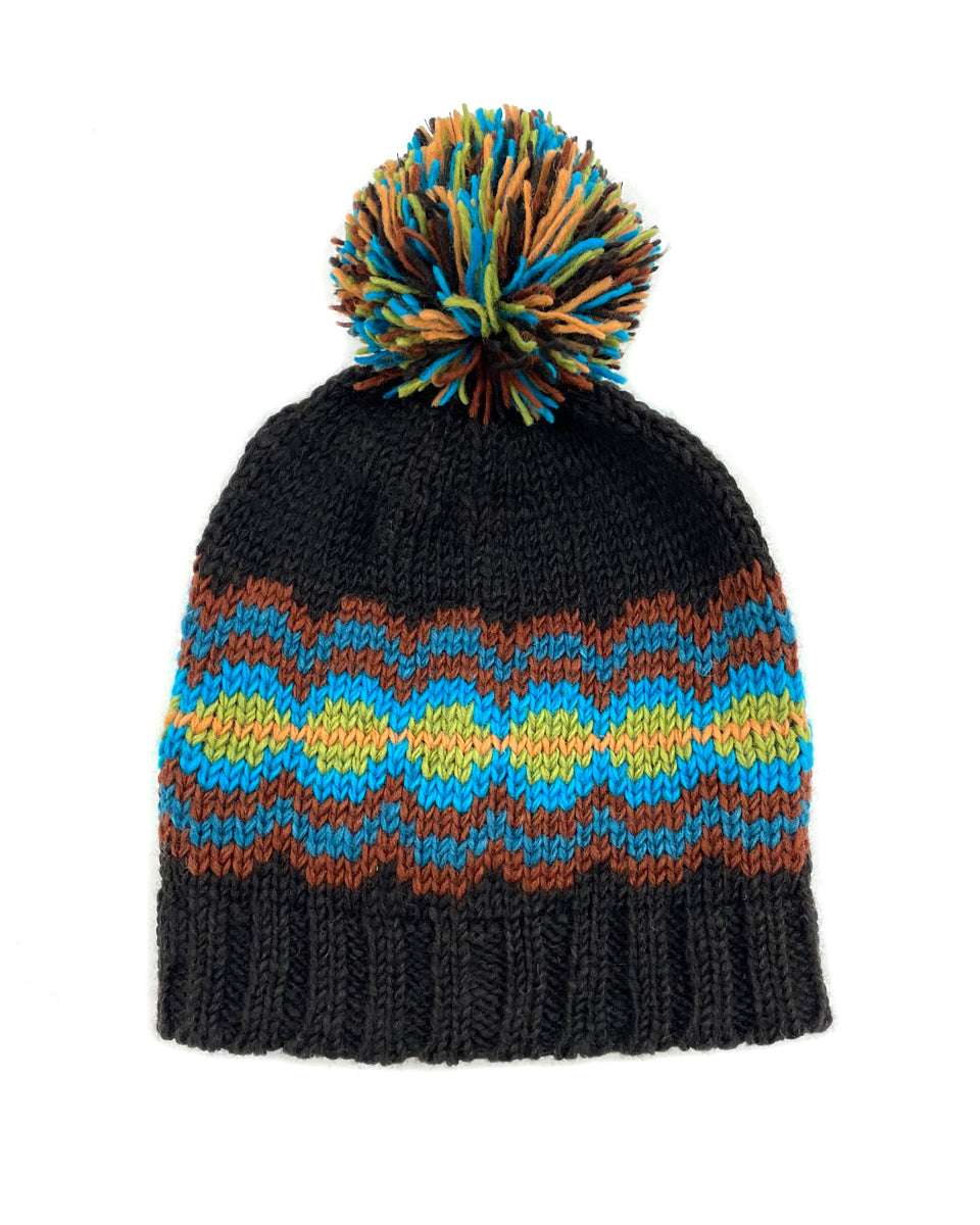 Circle Beanie with Pom Pom