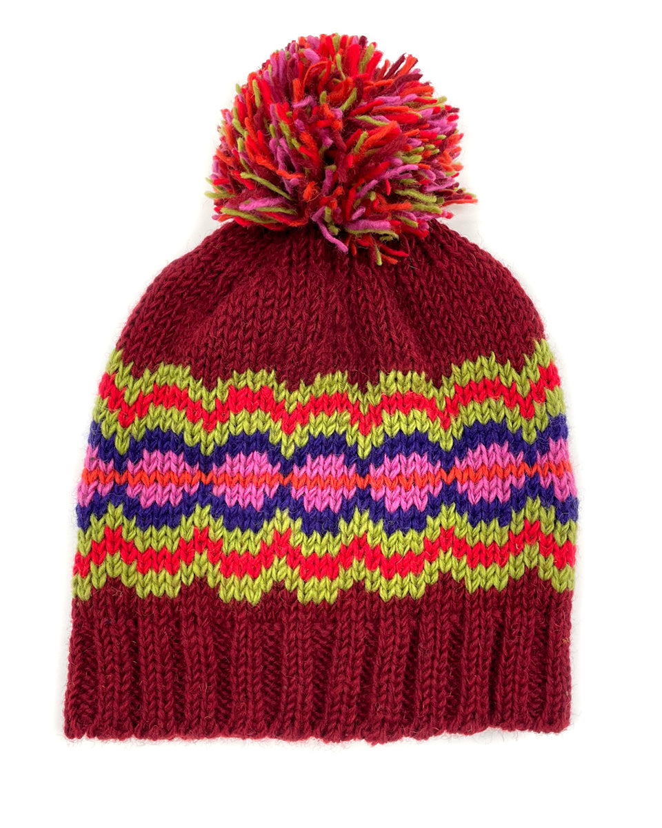 Circle Beanie with Pom Pom