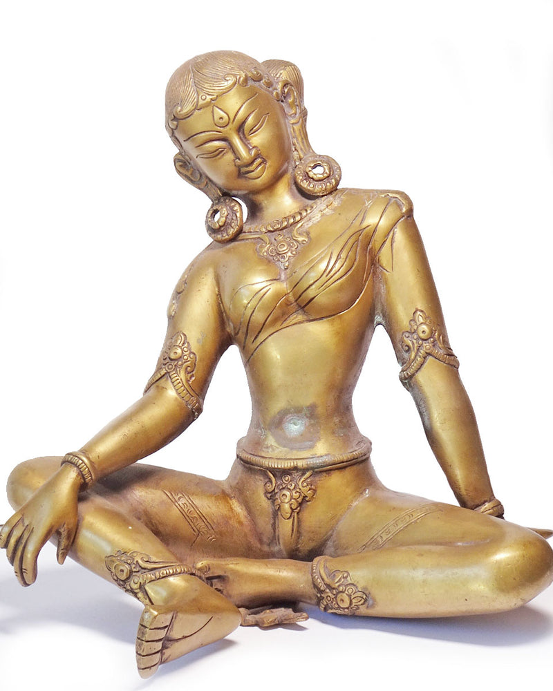 Vintage Brass Parvati Statue