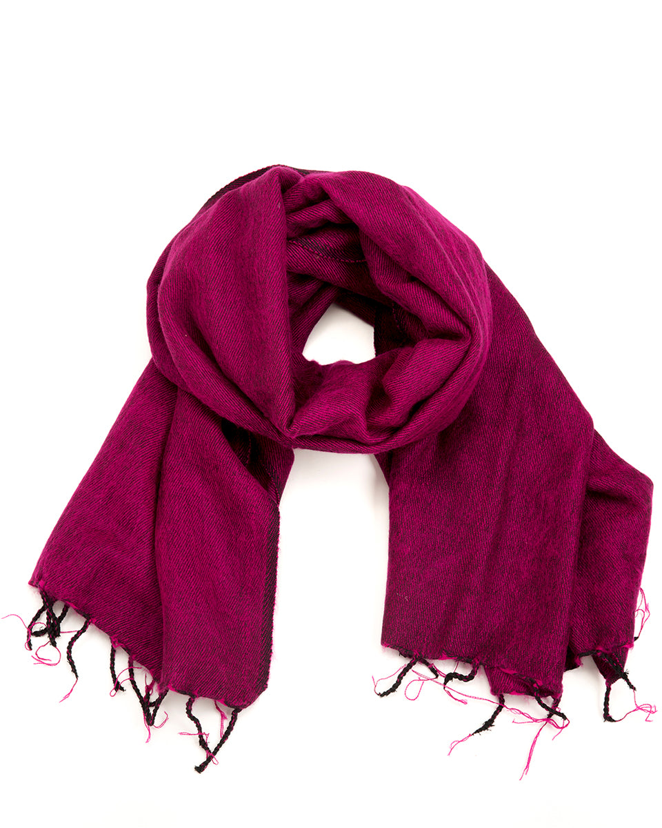 Brushed Woven Shawl in Hot Pink
