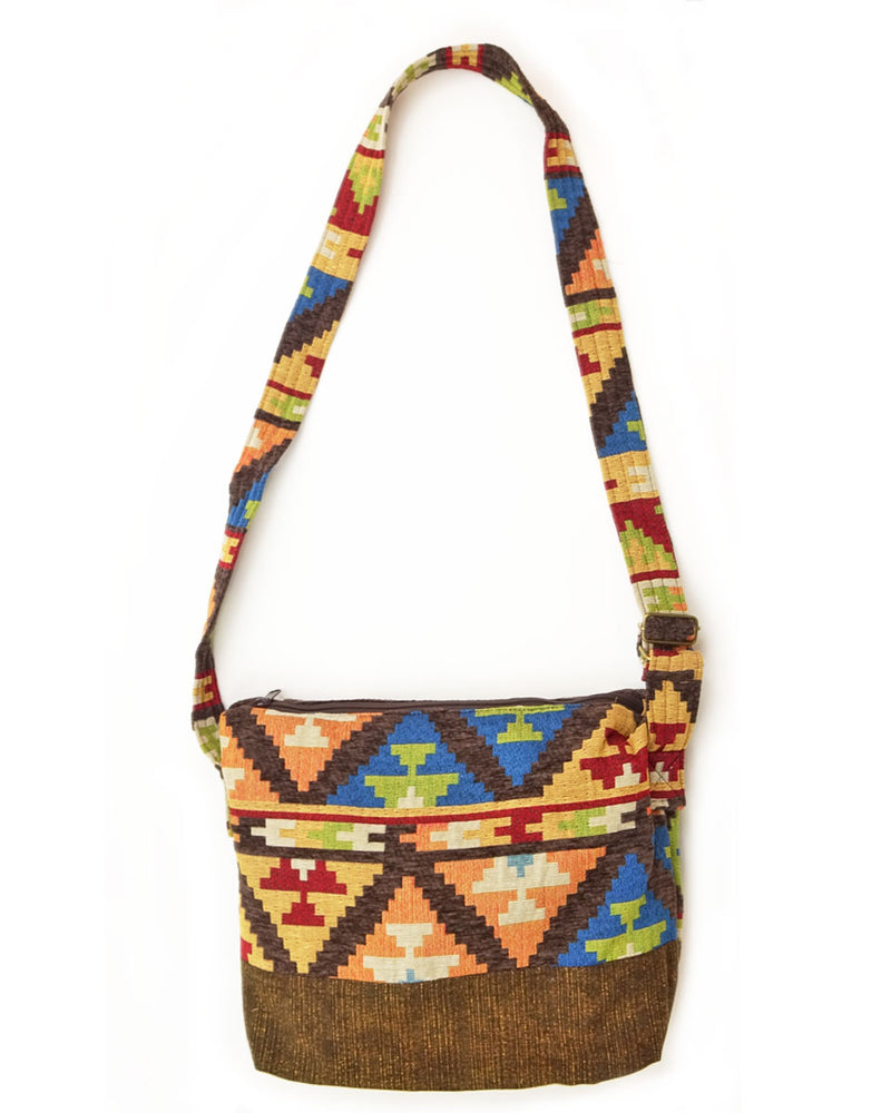 Geometric Messenger Bag