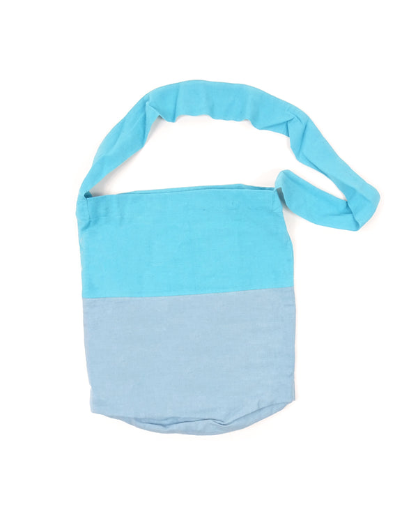 Two-Tone Cotton Shoulder Bag
