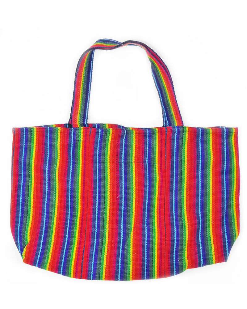 XL Striped Cotton Tote Bag