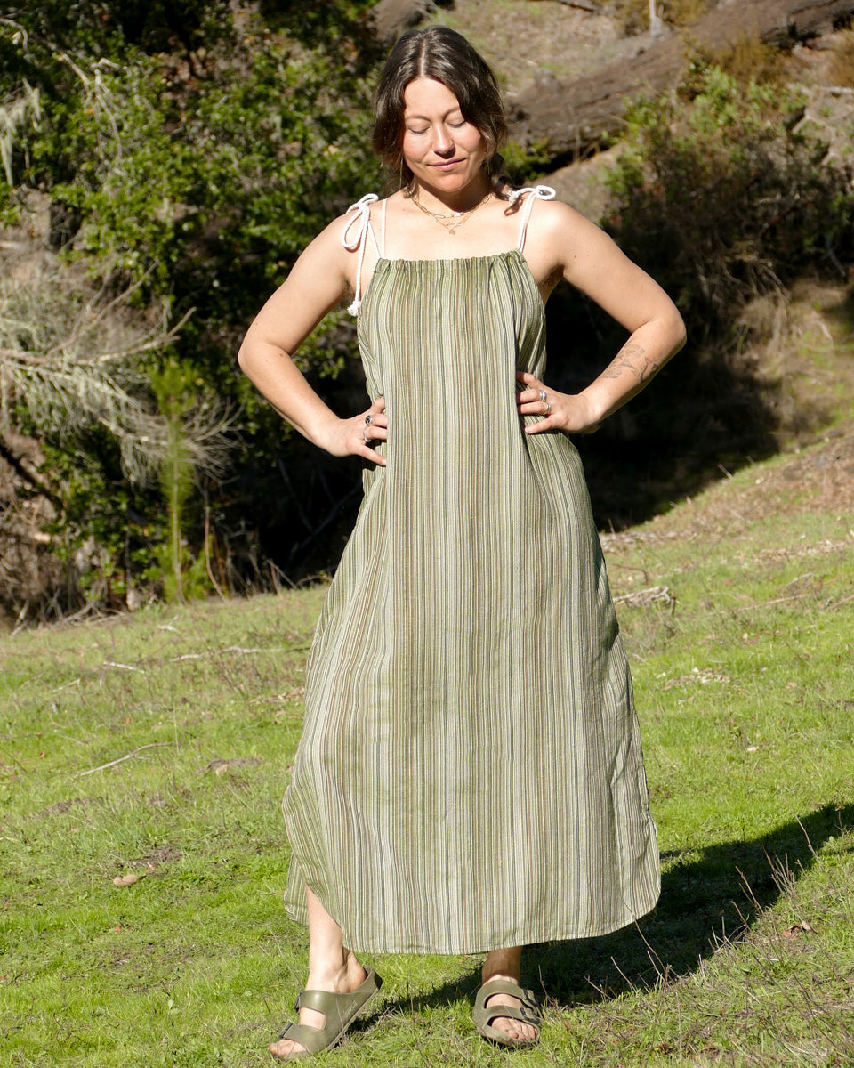 Striped Cotton Shift Dress