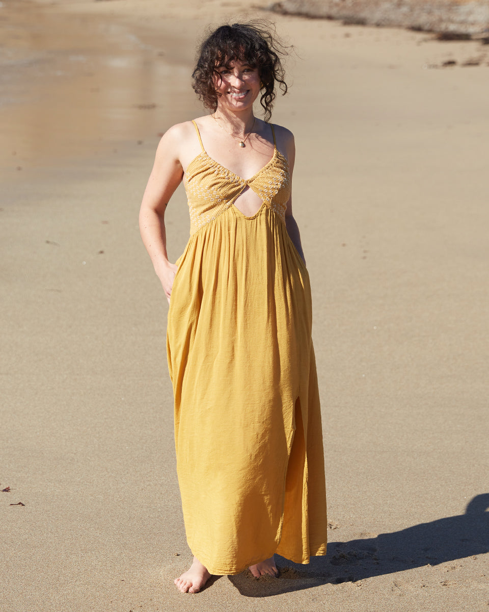 Cut Out Maxi Dress Mustard Cut Out Maxi Dress Mustard