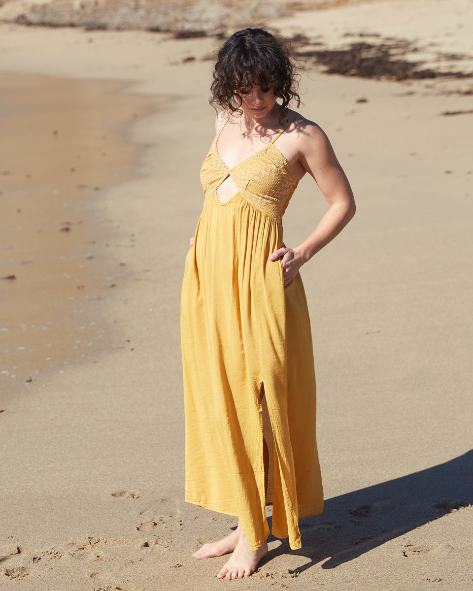 Cut Out Maxi Dress Mustard Cut Out Maxi Dress Mustard