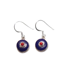 Small Round Tibetan Earrings