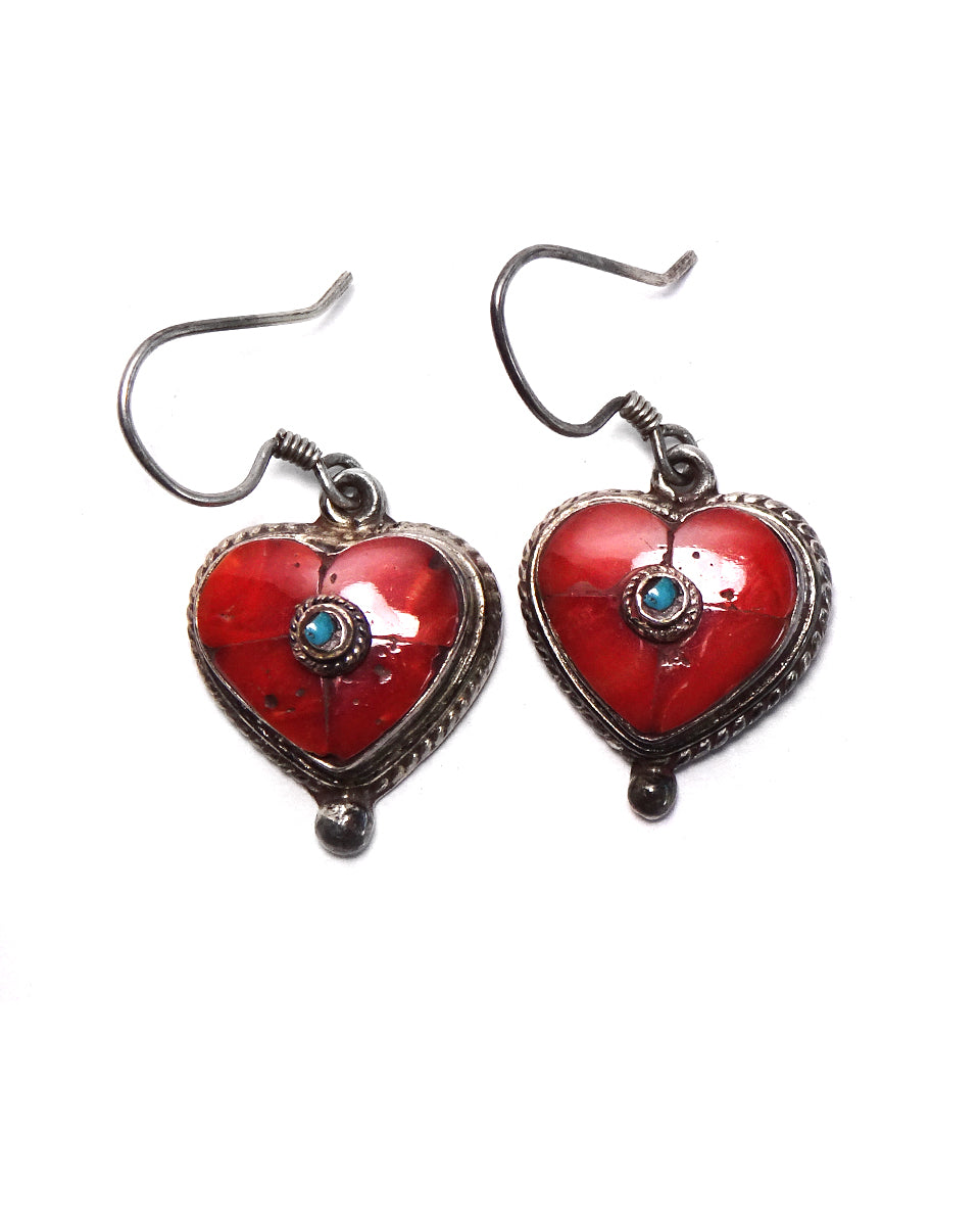 Tibetan Heart Earrings