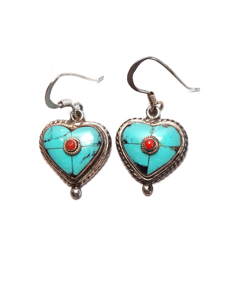 Tibetan Heart Earrings