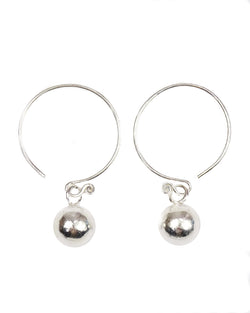 Silver Ball Tribal Earrings
