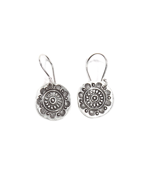 Coin Stamped Tribal Earrings