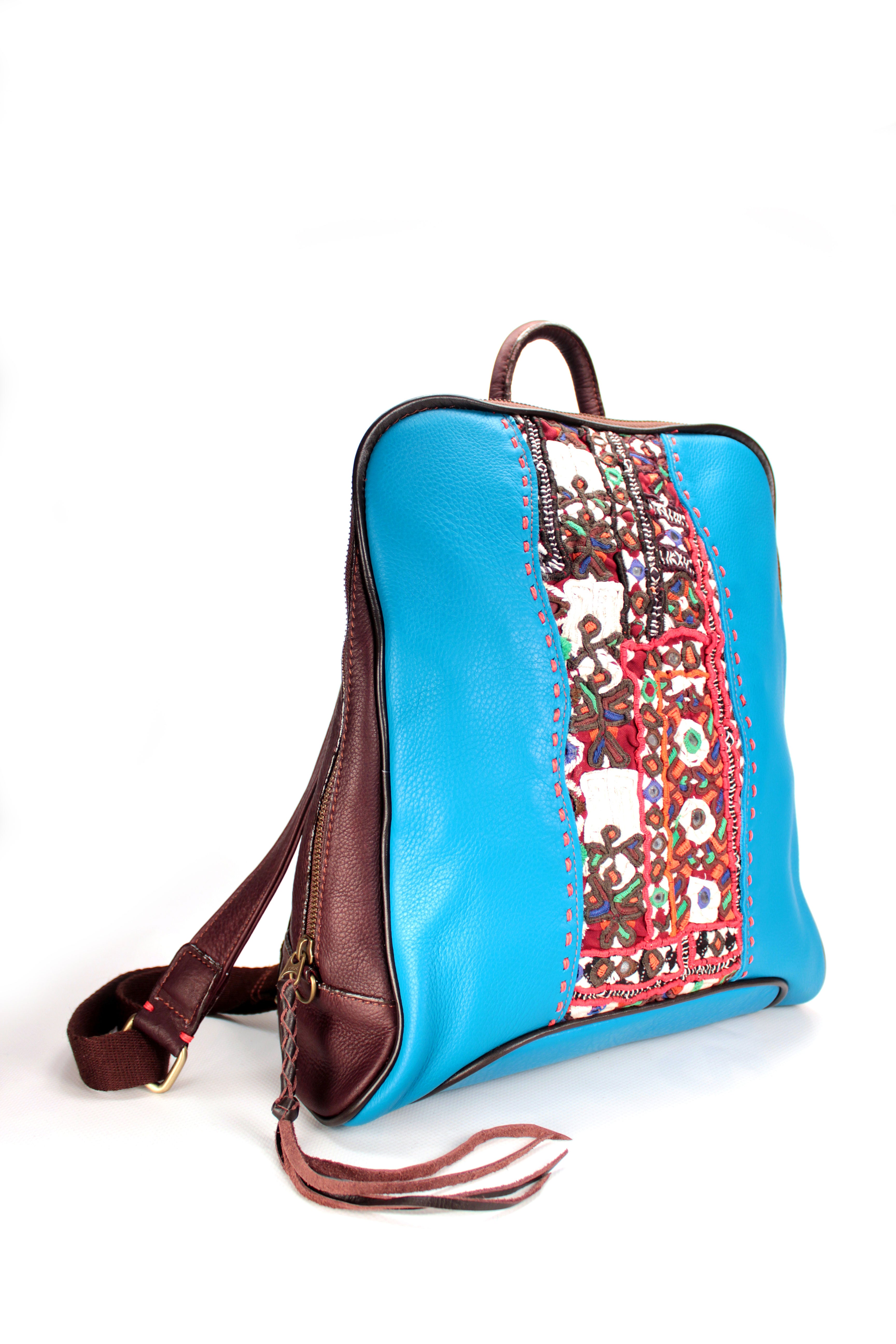 Tribal Leather Backpack