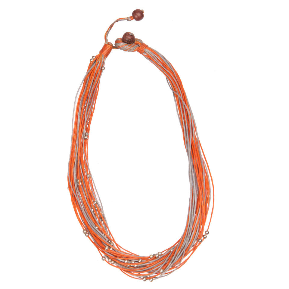 Two-Tone Waxed Cotton Necklace
