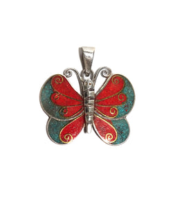 Inlay Butterfly Pendant
