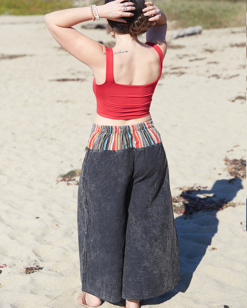 Stone-Washed 'Gheri' Cotton Pants