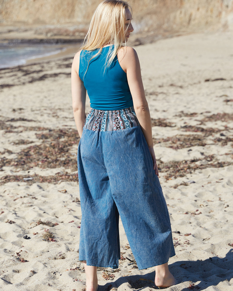 Stone-Washed 'Gheri' Cotton Pants