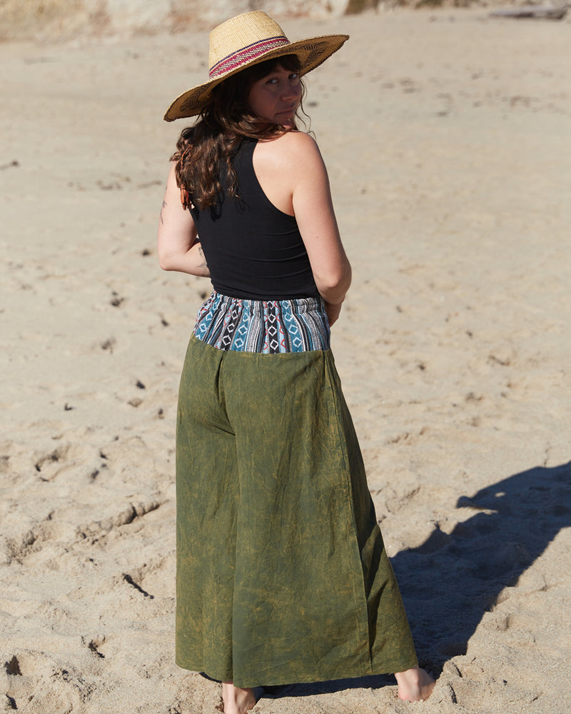 Stone-Washed 'Gheri' Cotton Pants