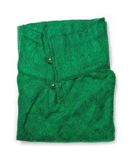 Brushed Woven Poncho in Emerald