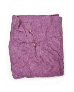 Brushed Woven Poncho in Lilac