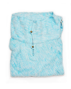 Brushed Woven Poncho in Sky
