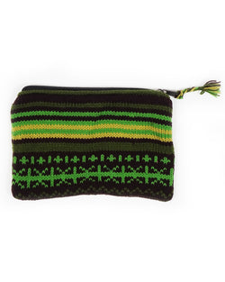 Intarsia Knit Pouch