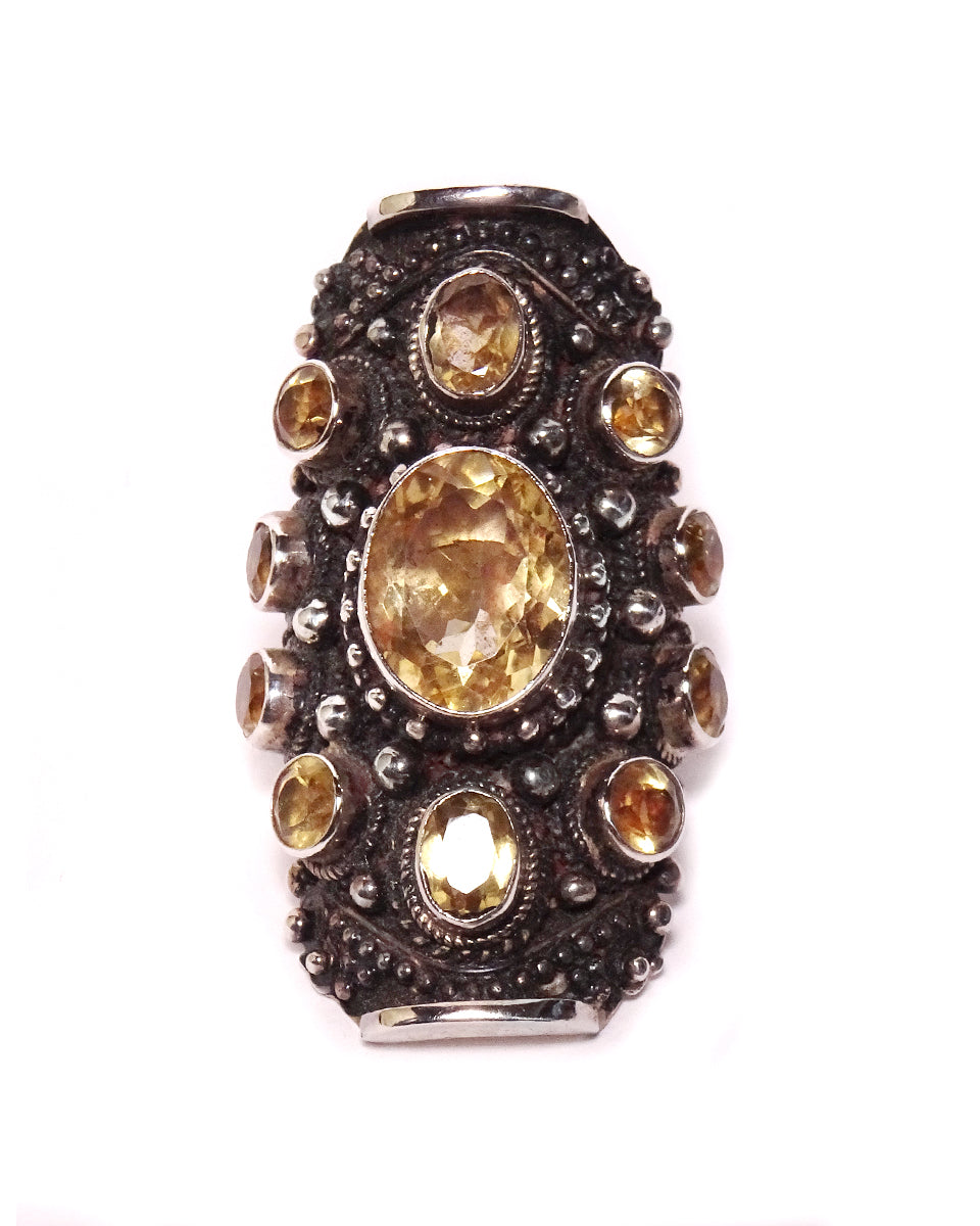 11-Stone Saddle Ring