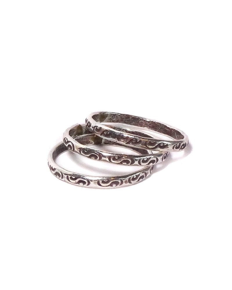 Stamped Tribal Band Ring