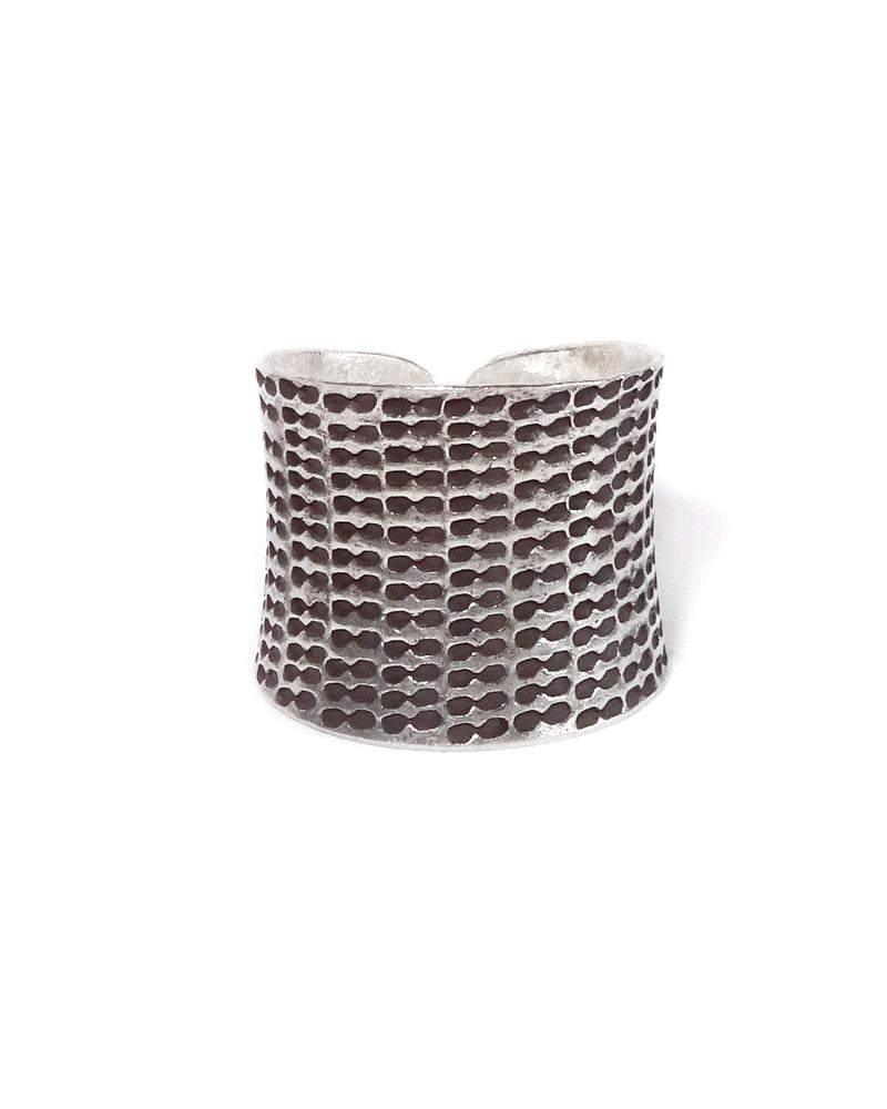 Hourglass Stamped Tribal Ring
