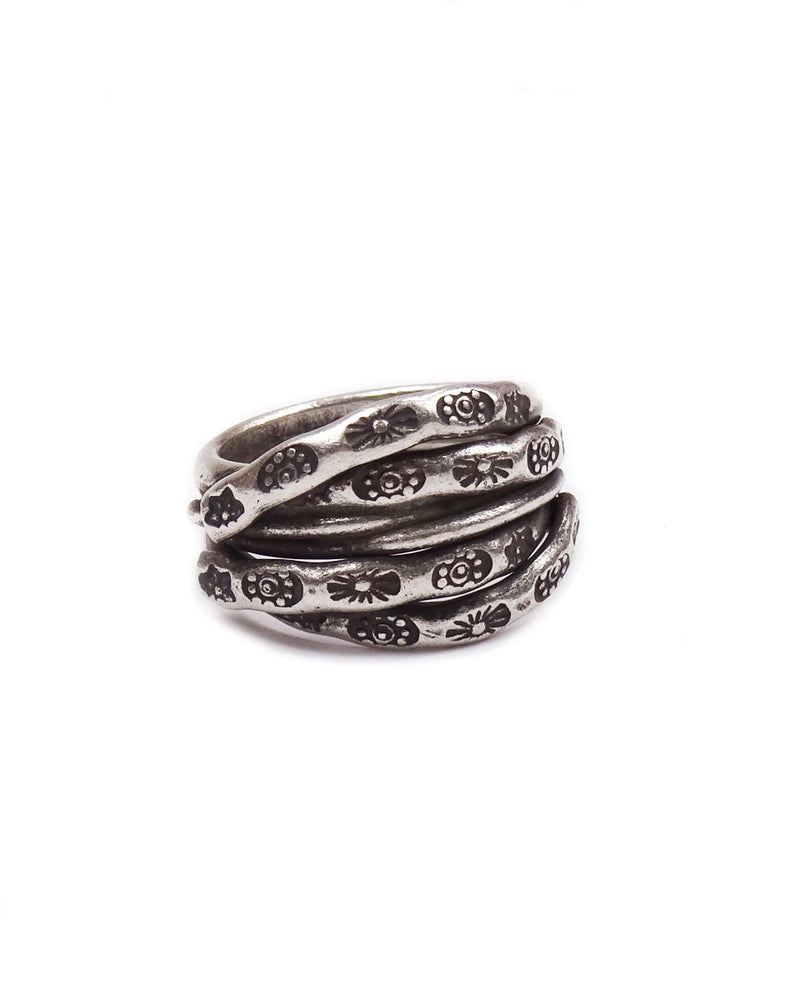 Layered Stack Tribal Ring