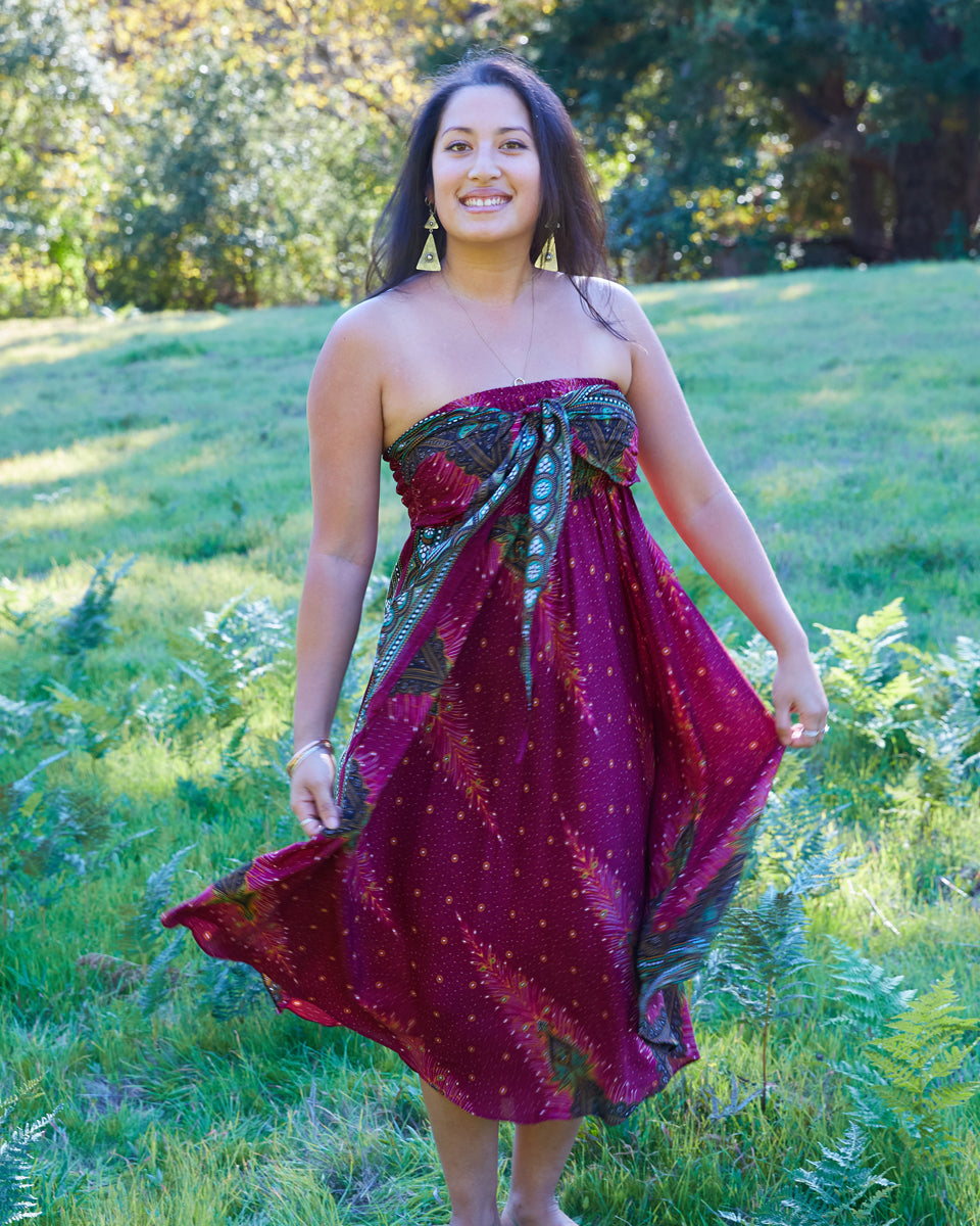 red peacock dress Pernia's Pop Up Shop